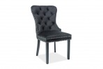 August Velvet chair black