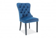 August Velvet chair navy blue