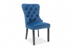 August Velvet chair navy blue