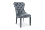 August Velvet chair gray