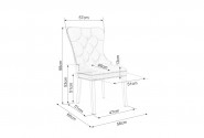 August Velvet chair gray