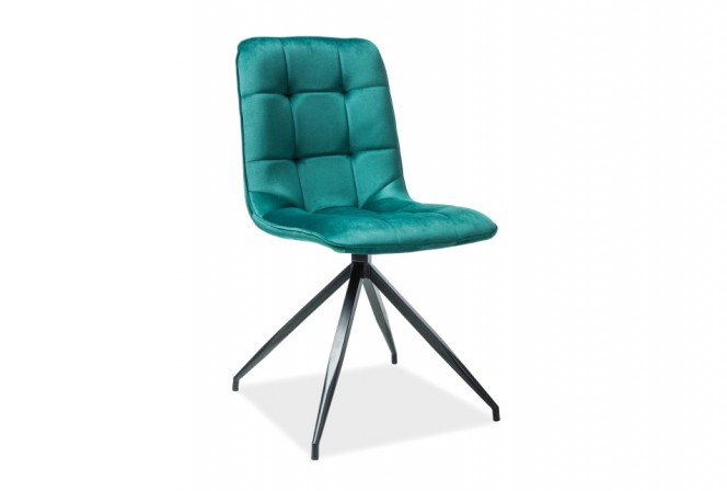 Texo Velvet chair green