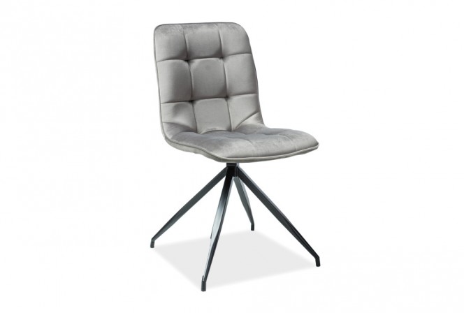 Texo Velvet chair gray