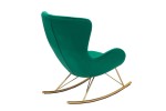 AMMANSA - Lyxig gungstol i smaragdgrön sammet 108 cm