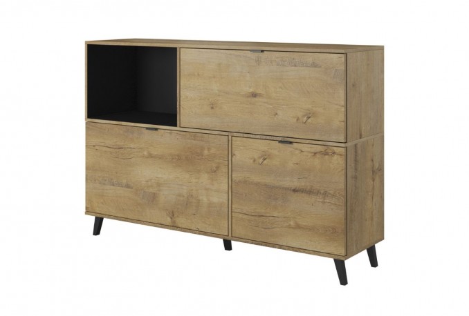 REDE - Elegant vitrinskåp med vacker träfanér 150 cm