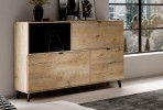 REDE - Elegant vitrinskåp med vacker träfanér 150 cm