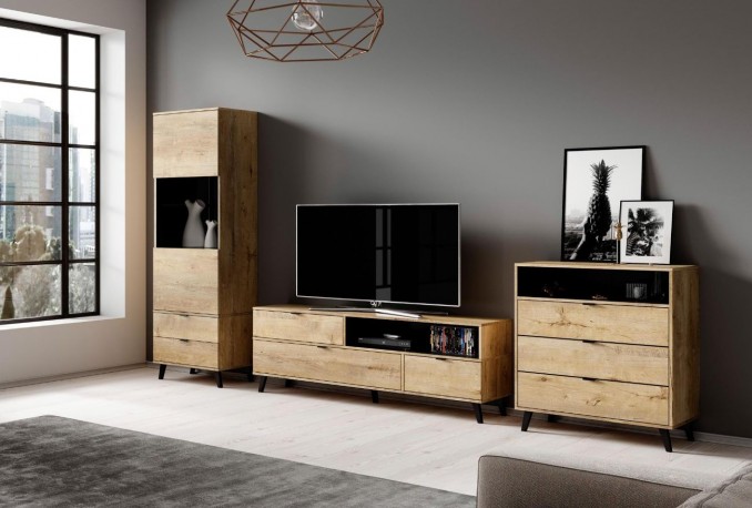 REDE - Elegant TV-möbel med vacker träfanér 160 cm