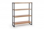 SIMON - Elegant hylla i gyllene ek/svart 120 cm