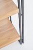SIMON - Elegant hylla i gyllene ek/svart 120 cm