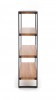 SIMON - Elegant hylla i gyllene ek/svart 120 cm