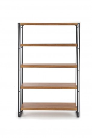 SIMON - Elegant hylla i gyllene ek/svart 155 cm