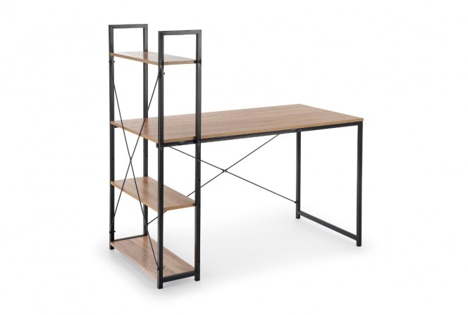 NORDLAND - Skrivbord i svart och sonomaek 120 cm 2