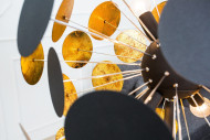 Stehleuchte Infinity 170cm schwarz gold