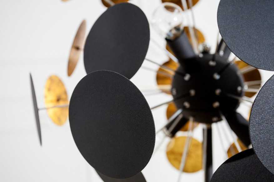 Stehleuchte Infinity 170cm schwarz gold