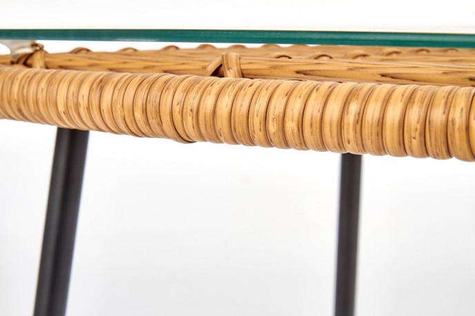 CARRY - sidobord i svart och rotting