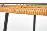 CARRY - sidobord i svart och rotting