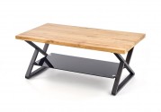 XENIA - Härligt soffbord i industriell stil naturek 110 cm