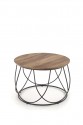 ANUBIS - Elegant soffbord i industriell stil valnöt/svart 60 cm