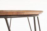 ANUBIS - Elegant soffbord i industriell stil valnöt/svart 60 cm