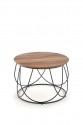 ANUBIS - Elegant soffbord i industriell stil valnöt/svart 60 cm