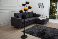 Stehleuchte Magma 170cm schwarz gold