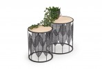 ROMSDAL - Set om två soffbord i häftig design natur 40 cm
