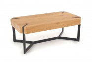 VIVAL - Soffbord i gyllene ek och svart 110 cm