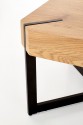 VIVAL - Soffbord i gyllene ek och svart 110 cm
