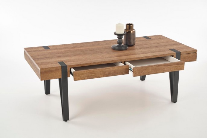 TULUZA coffee table honey nut / black