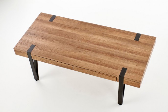 TULUZA coffee table honey nut / black
