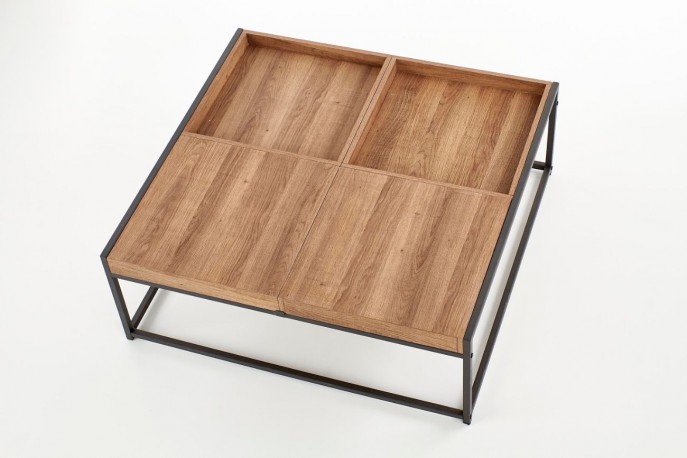 FREGATT - Härligt soffbord i honungsnöt/svart 84 cm