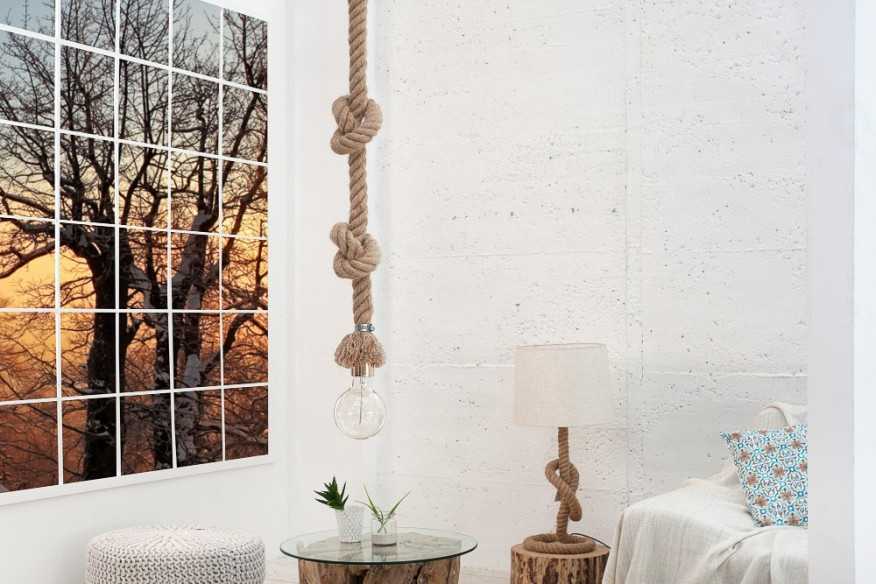 Hängeleuchte Seven Seas 150cm m. echtem Tau