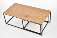 JUNEAU - Set om två vackra soffbord i gyllene ek 120 cm
