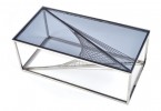 GRANSLOS - Elegant soffbord med rökigt glas 120 cm