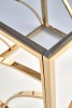 VINTERGATAN - Elegant fyrkantigt soffbord i guld/rökigt glas 55 cm