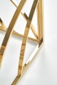 VINTERGATAN - Elegant fyrkantigt soffbord i guld/rökigt glas 55 cm