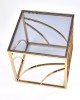 VINTERGATAN - Elegant fyrkantigt soffbord i guld/rökigt glas 55 cm