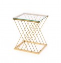 NANCY table gold / transparent