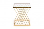 NANCY table gold / transparent
