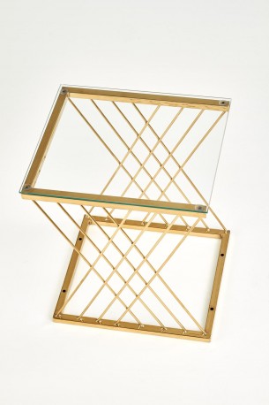 NANCY table gold / transparent
