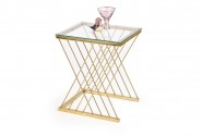 NANCY table gold / transparent