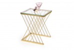 NANCY table gold / transparent