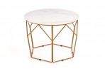MADISON coffee table white marble - gold