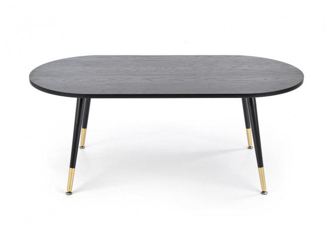 EMBOSSA -  Modernt soffbord i svart och guld 120 cm 2
