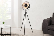 VILAFRANCA - 140cm golvlampa i svart och silver