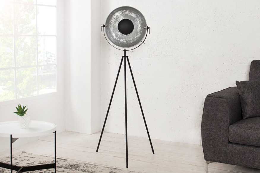 VILAFRANCA - 140cm golvlampa i svart och silver