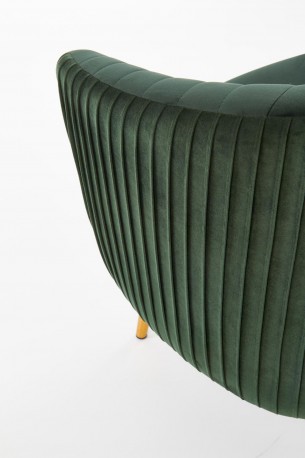 CROWN armchair dark green / gold