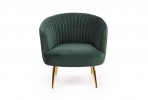 CROWN armchair dark green / gold