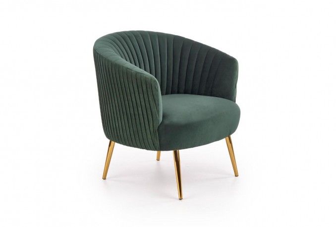 CROWN armchair dark green / gold