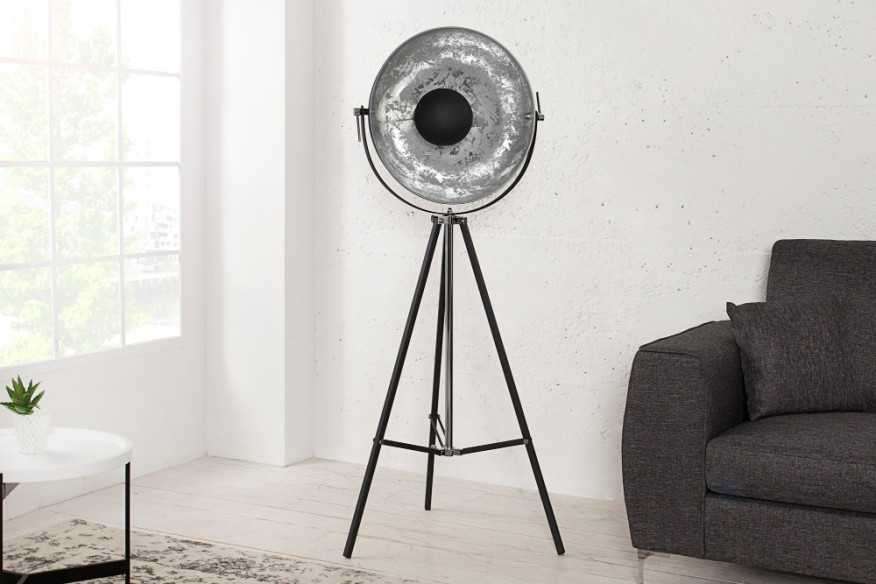 Stehleuchte Big Studio 160cm schwarz silber
